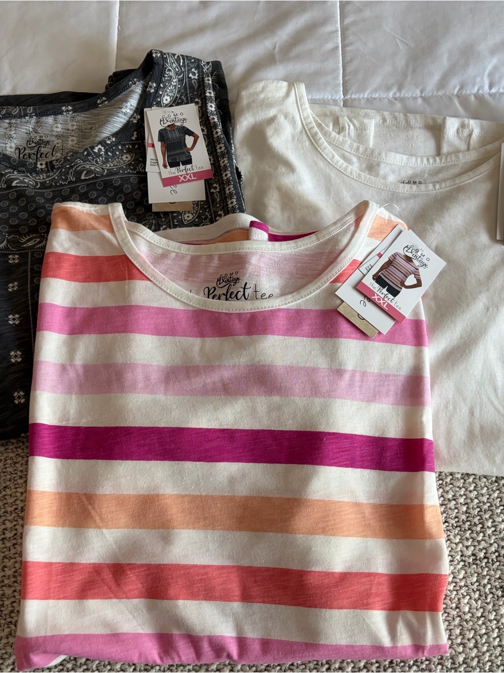 Set of 3 women’s Como Vintage tops. NWT.  Size XXL